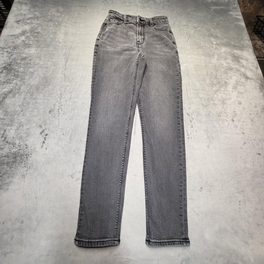 American Eagle Outfitters Jeans Womens 000 Black Straight Slim Stretch Denim